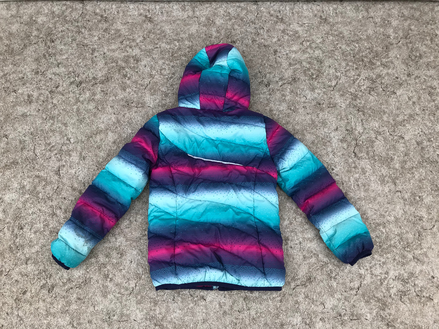Light Coat Child Size 7-8 Paradox Teal Pinm Purple Puffer Packable