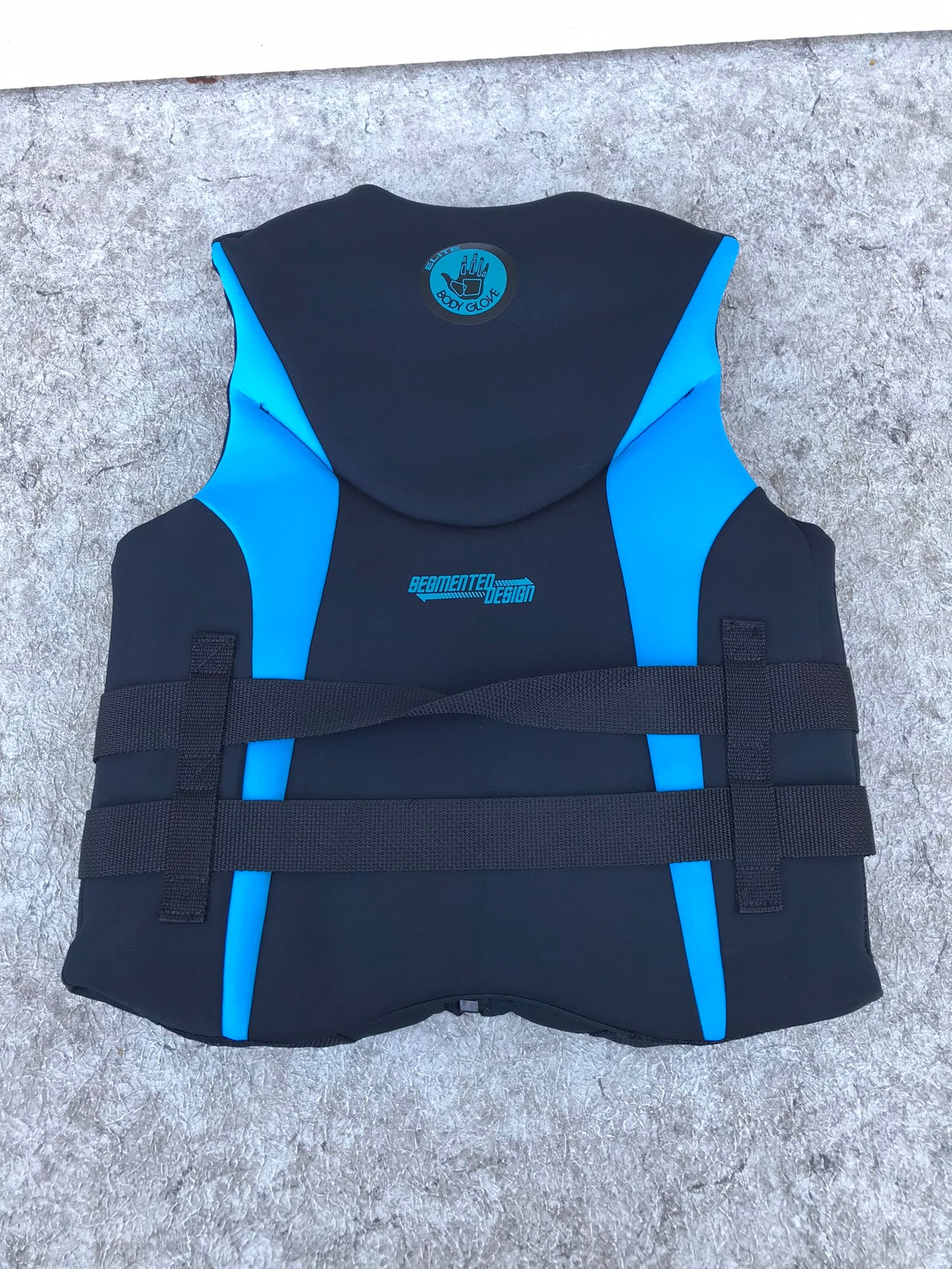 Life Jacket Adult Medium Body Glove Neoprene Black Blue New Demo Model