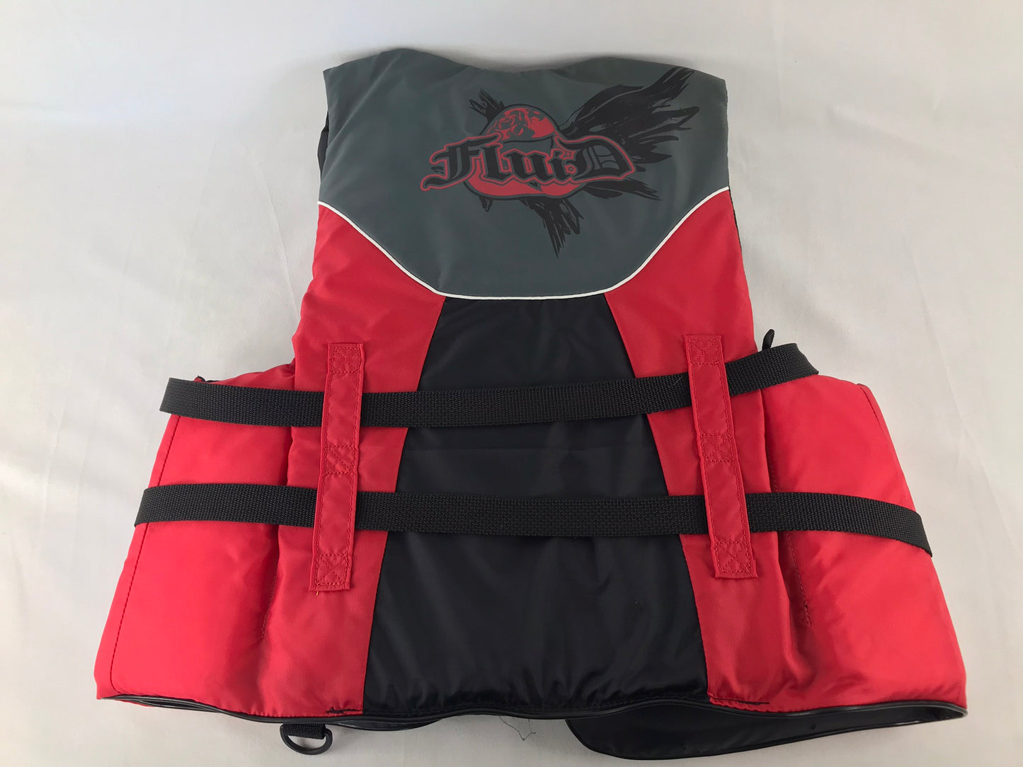 Life Jacket Adult Medium Fluid Black Red As New