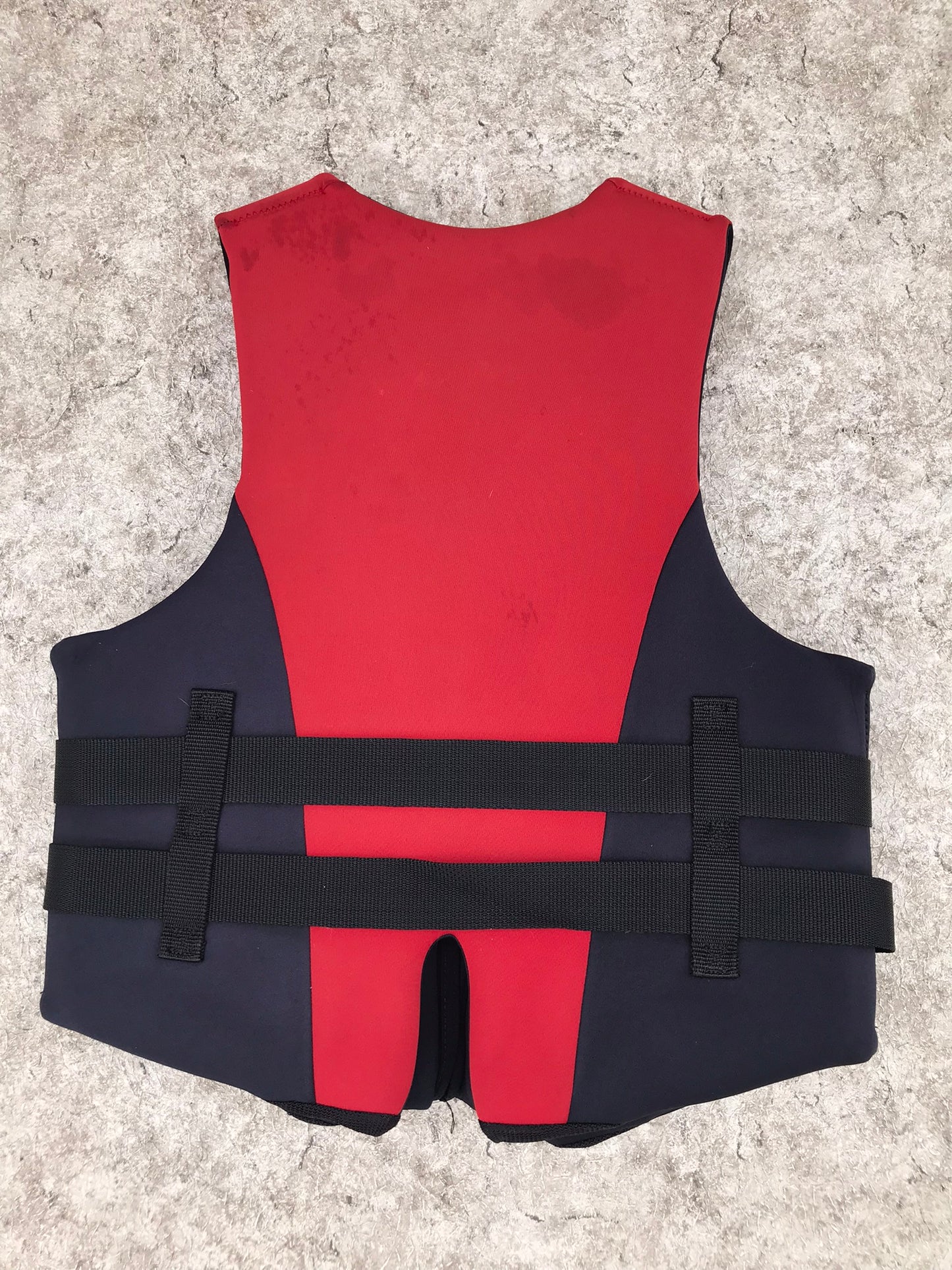 Life Jacket Adult Size Medium Coleman Neoprene Red Black With Whistle Excellent