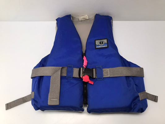 Life Jacket Adult Size Small - Medium Mustang Survival Blue Grey Excellent