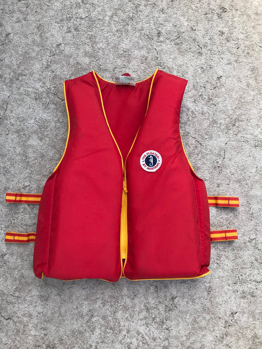 Life Jacket Adult Size Small Adjustable Mustang Red Yellow Minor Marks