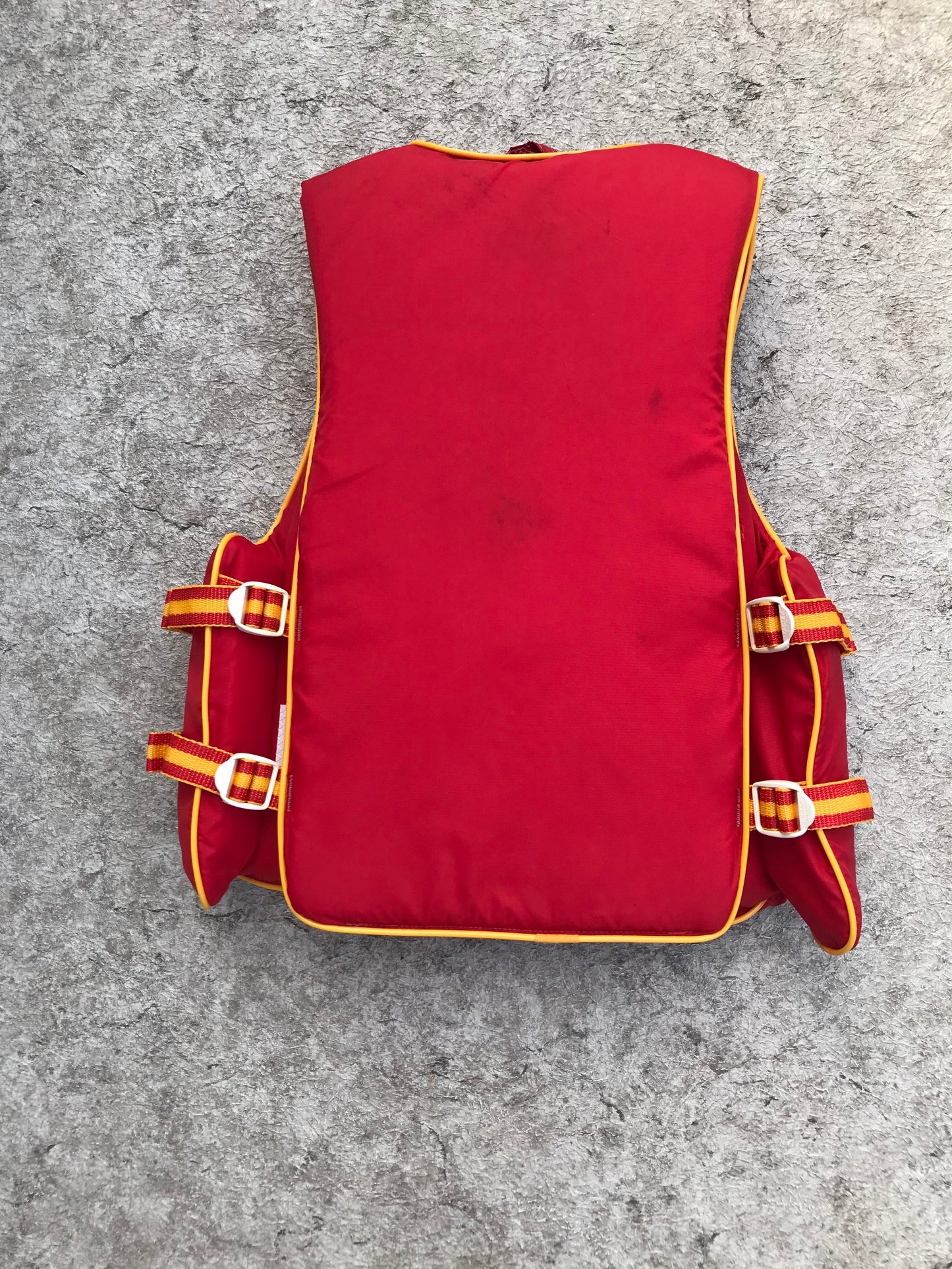 Life Jacket Adult Size Small Adjustable Mustang Red Yellow Minor Marks