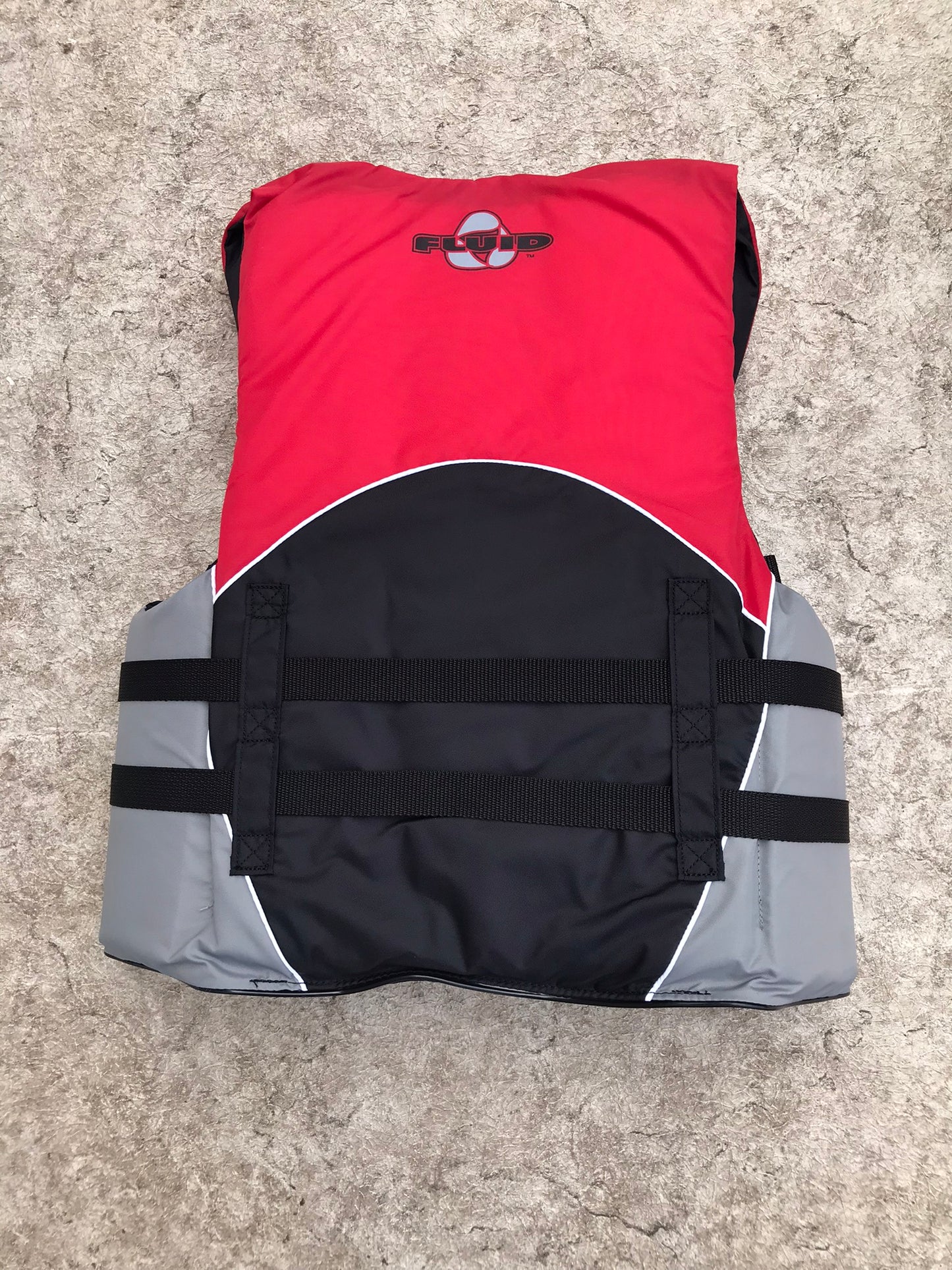 Life Jacket Adult Small Fluid Black Red New Demo Model