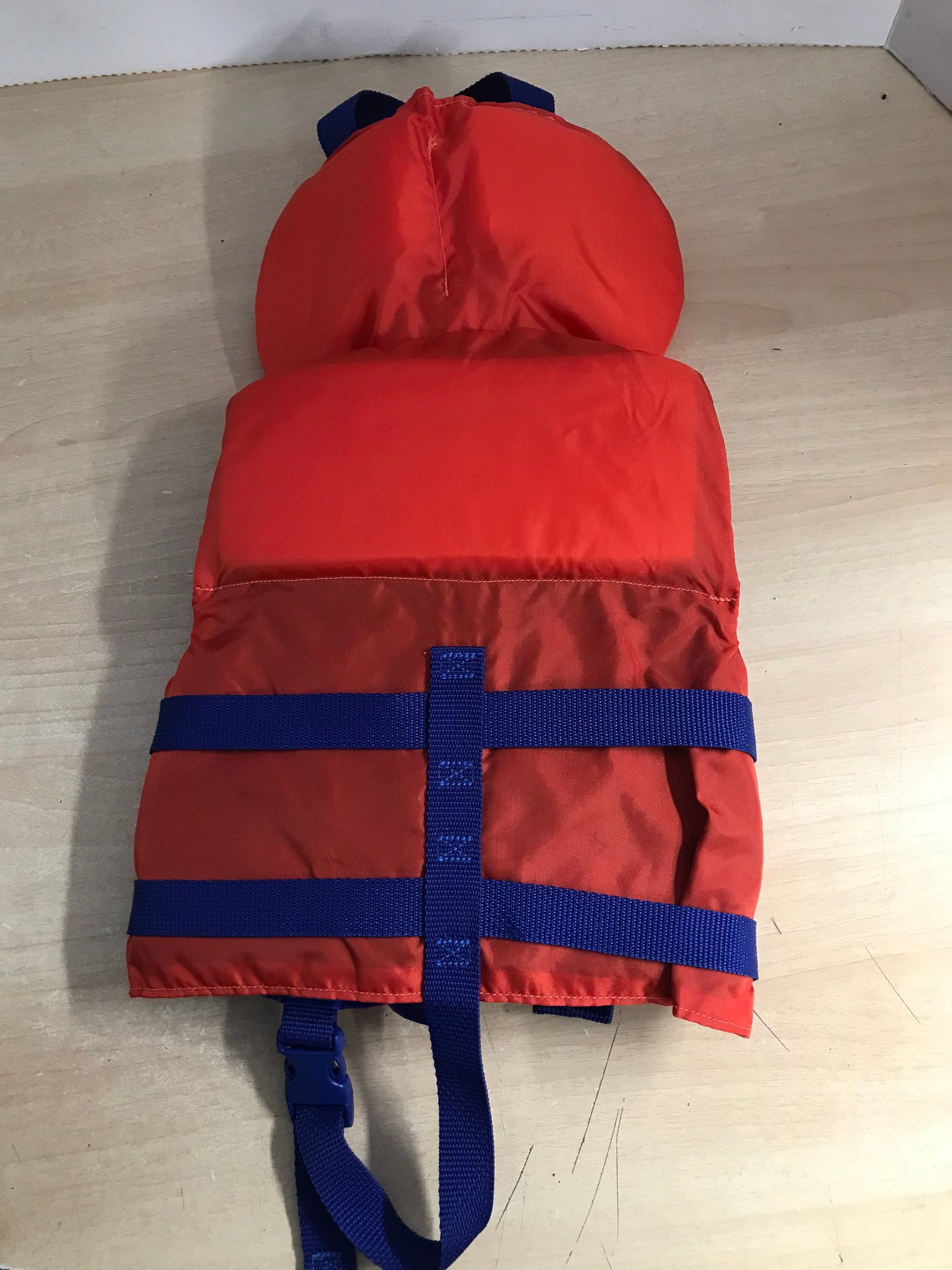 Life Jacket Child Size 20-30 lb Infant Buoy o Boy Orange Blue Excellent