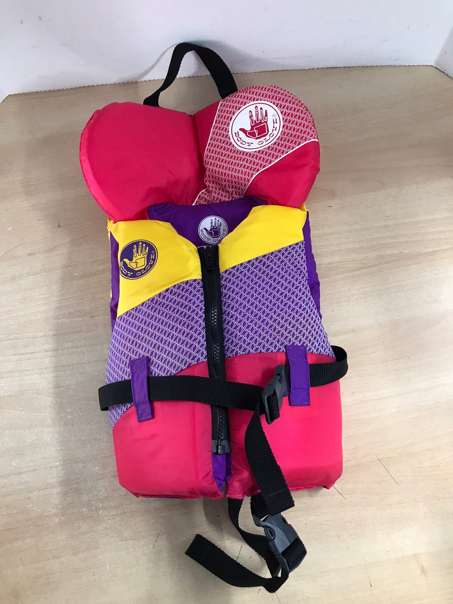 Life Jacket Child Size 30-60 Lb Body Glove Pink Purple Yellow New Demo Model