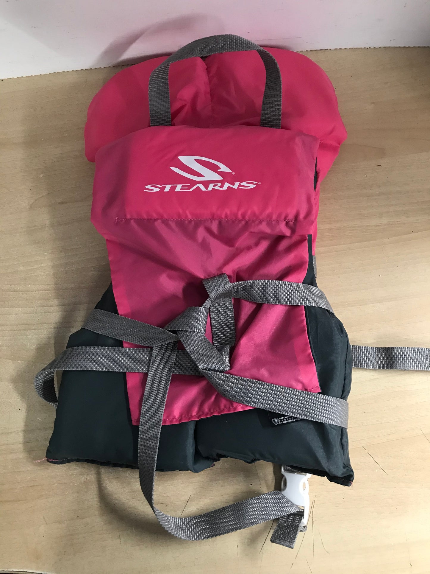 Life Jacket Child Size 30-60 Lb Stearns Pink Grey As New