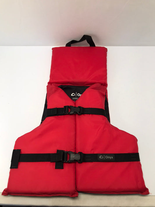 Life Jacket Child Size 60-90 Youth Onyx Black Red Excellent