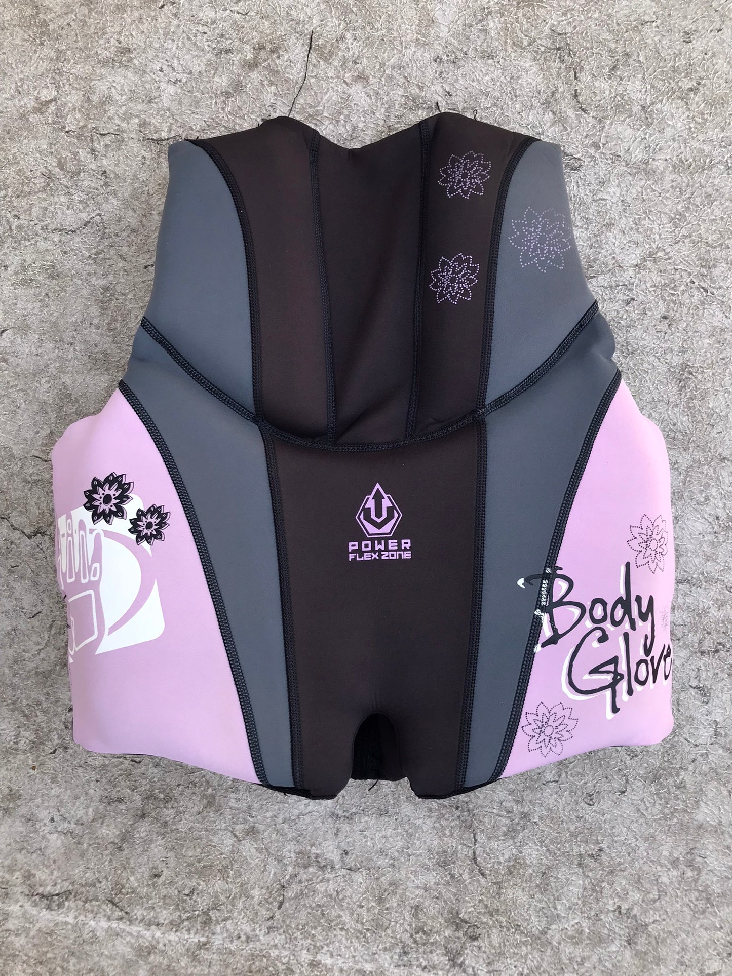 Life Jacket Ladies Size Medium Body Glove Black Grey Lime Neoprene Excellent