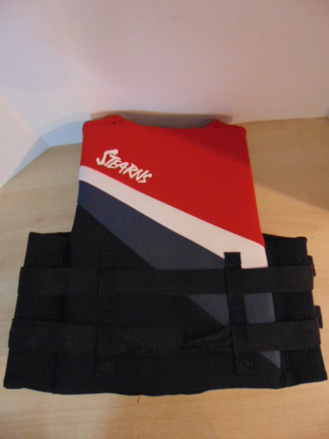 Life Jacket Adult Size Medium Stearns Neoprene Red Grey Black Excellent