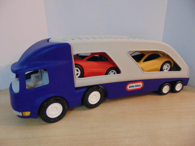 Little Tikes Original Big Car Semi Truck Carrier With Big Cars 28" RARE