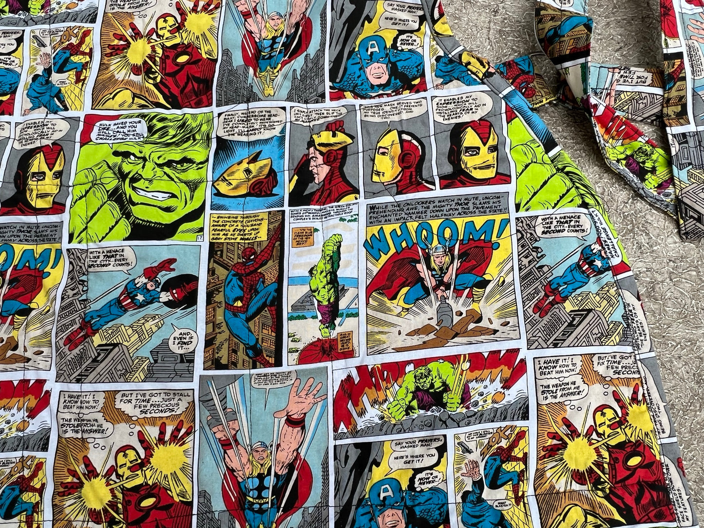 Marvel Comics Action Figures Cartoon Custom Apron Adult Size Made With Denim Jeans and Cotton Comic Material Can Be Used Either Side Amazing