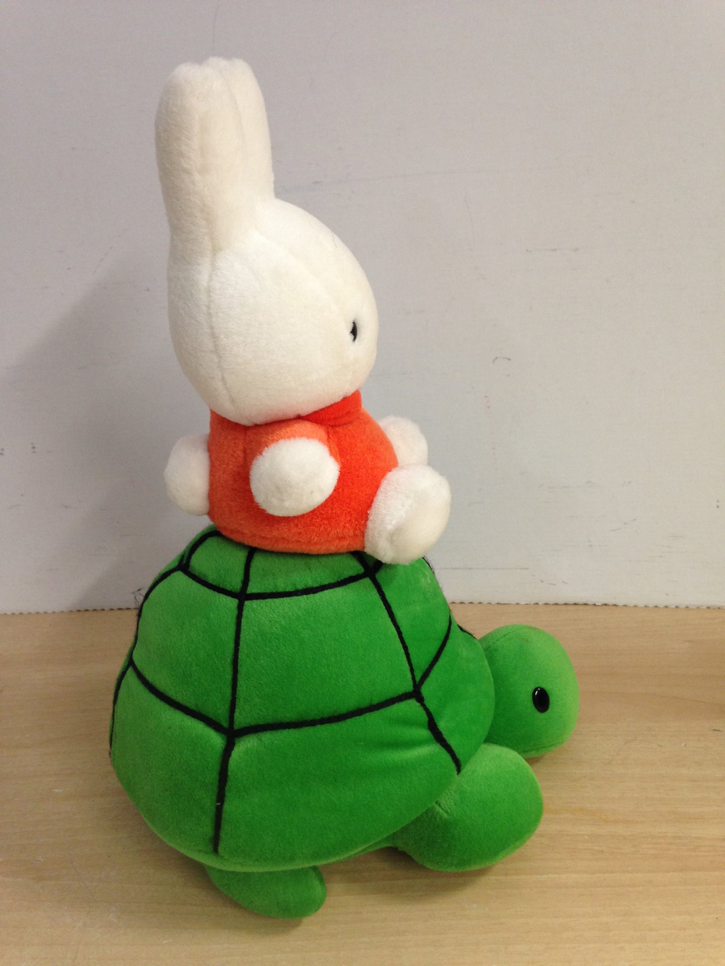 Miffy Vintage Bunny Plush On Turtle Large Musical Wind Up RARE