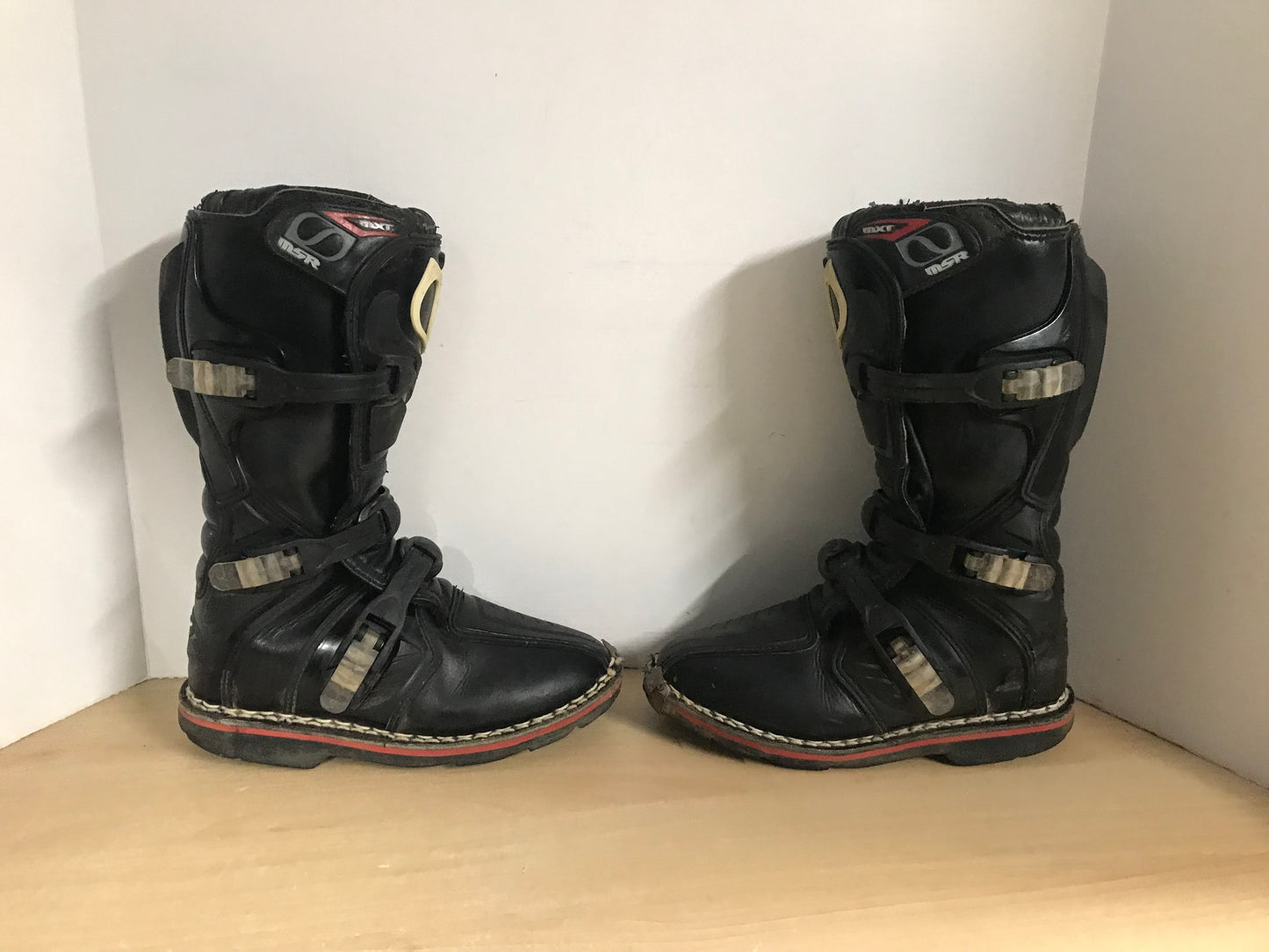 Motocross BMX Dirt Bike Bike Boots MSR Child Size 5 Black Multi Few Marks Some Wear PT 3440