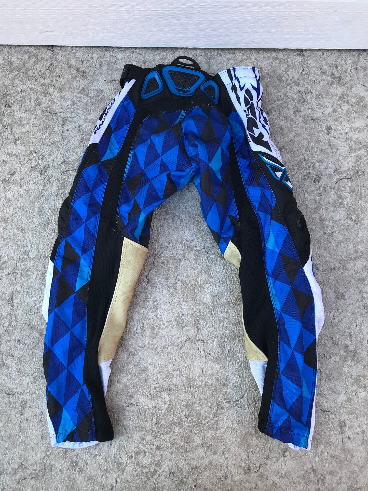 Motocross BMX Dirt Bike Child Size Junior 26 Inch Fly Racing Pants Blue Minor Wear PT 3440