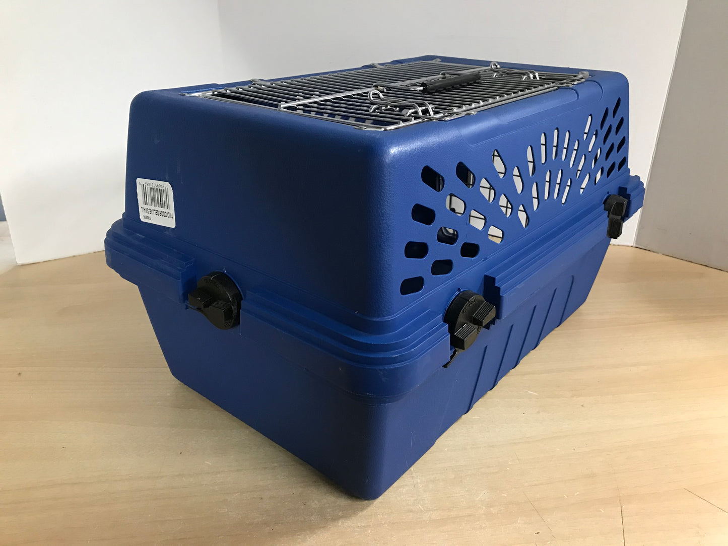 My Little Pet Shop Dog Puppy Cat Kennel Crate 2 Door Deluxe Pet Mate 2 Front and Top Door Fits Up To 12 lb Blue 18x15x12 inch Excellent