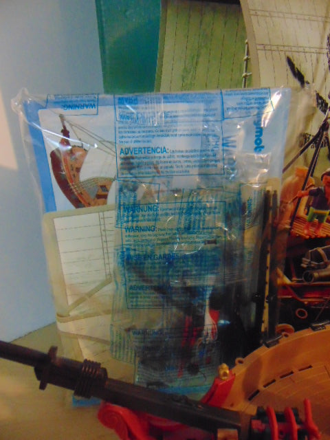 Playmobil 5135 Pirate Ship Playset 2011 retired Missing Few Small Pieces Sails and other Parts Still In Bag As New