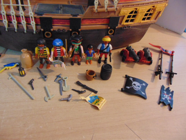 Playmobil 5135 Pirate Ship Playset 2011 retired Missing Few Small Pieces Sails and other Parts Still In Bag As New