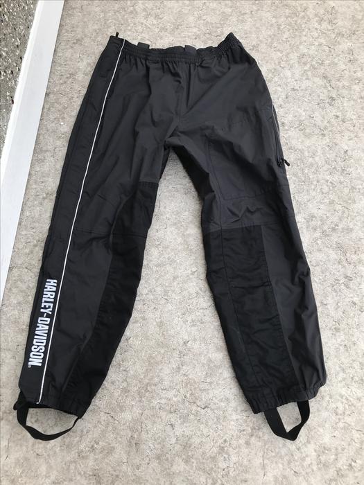 Rain Pants Men's Size X Large Harley Davidson Motorcycle Waterproof Riding Pants 32 inch Leg Full Zippers + Velcro Up Sides New Demo Model