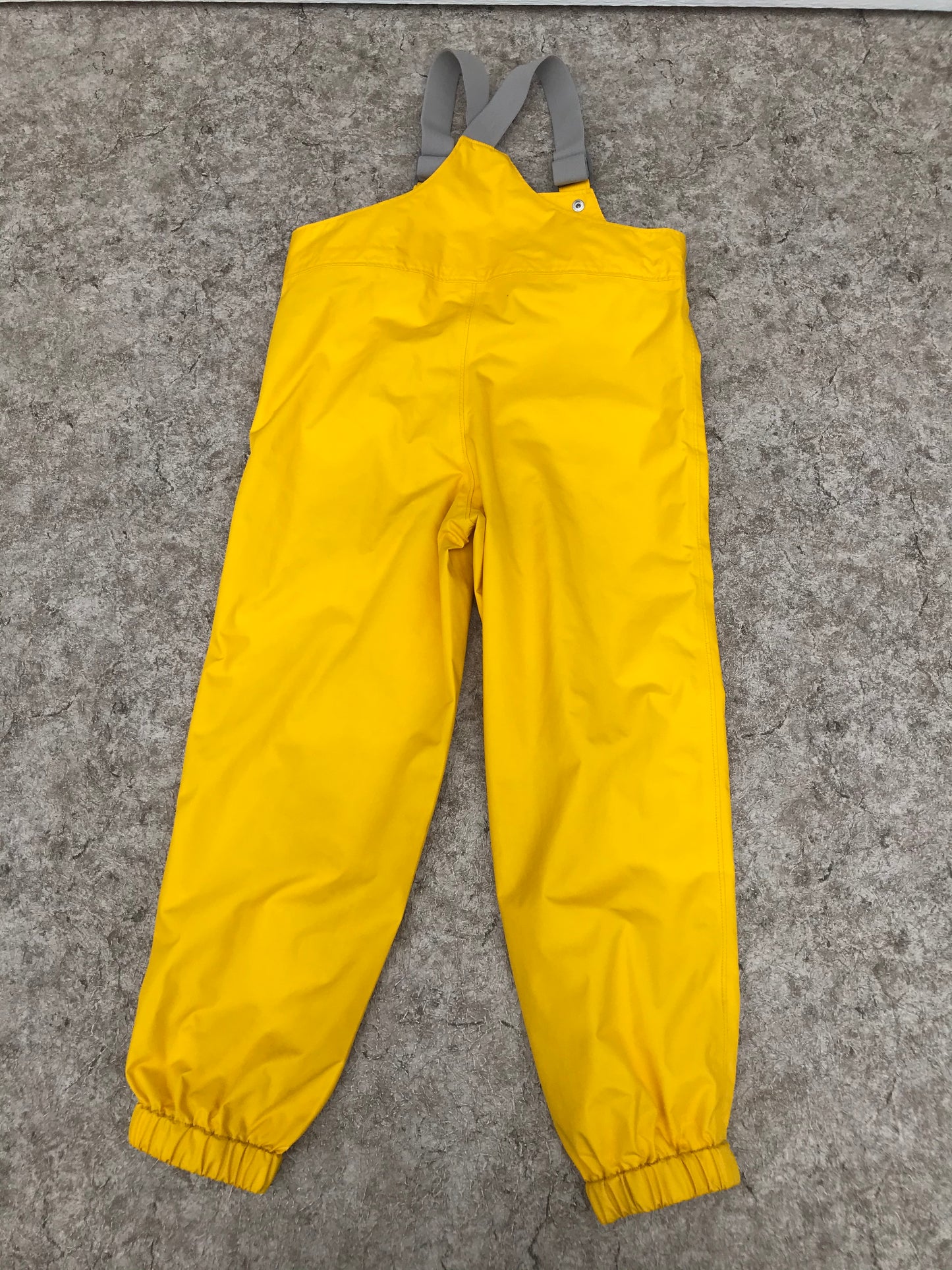 Rain Pants Child Size 8 MEC Yellow With Bib Straps As New