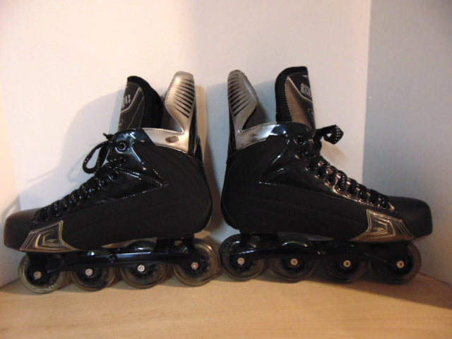 Hockey Roller Hockey Skates Men's Size 12.5 Shoe Size Mission Axium 3 Black New Demo Model Outstanding