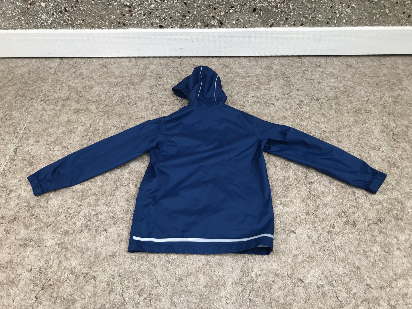 Rain Coat Child Size 10 MEC Heritage Denim Blue Few Marks On Inside Otherwise Excellent