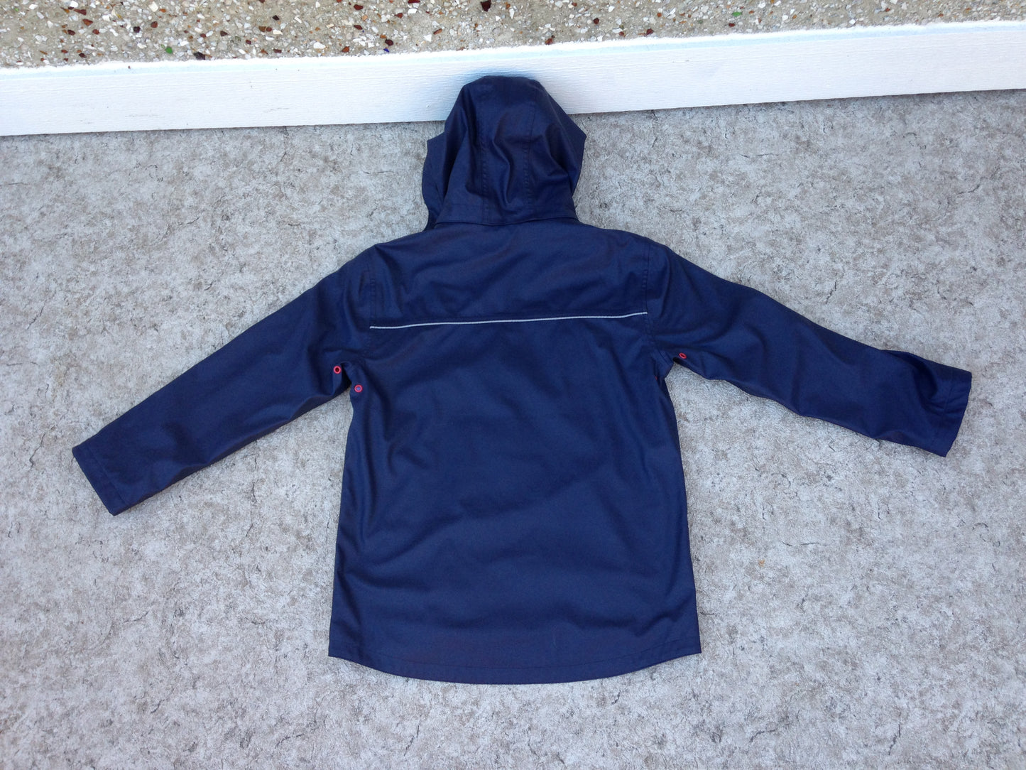 Rain Coat Child Size 12 Hatley Navy Red Waterproof