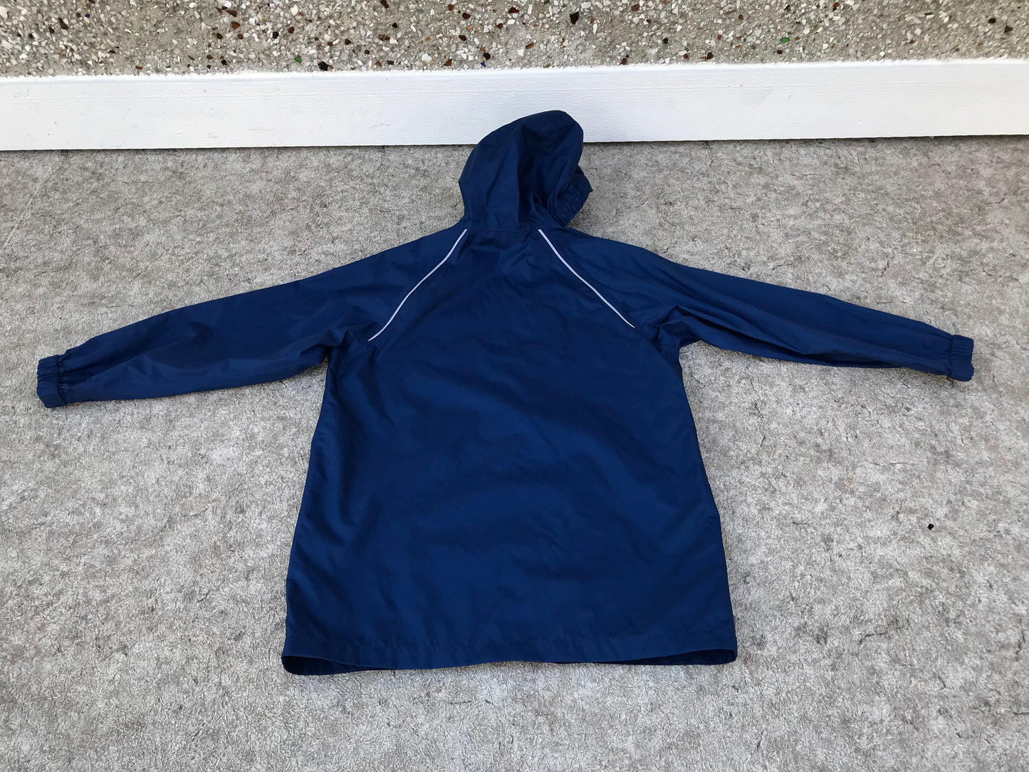 Rain Coat Child Size 12 MEC Marine Blue With Reflectors Waterproof NEW DEMO MODEL