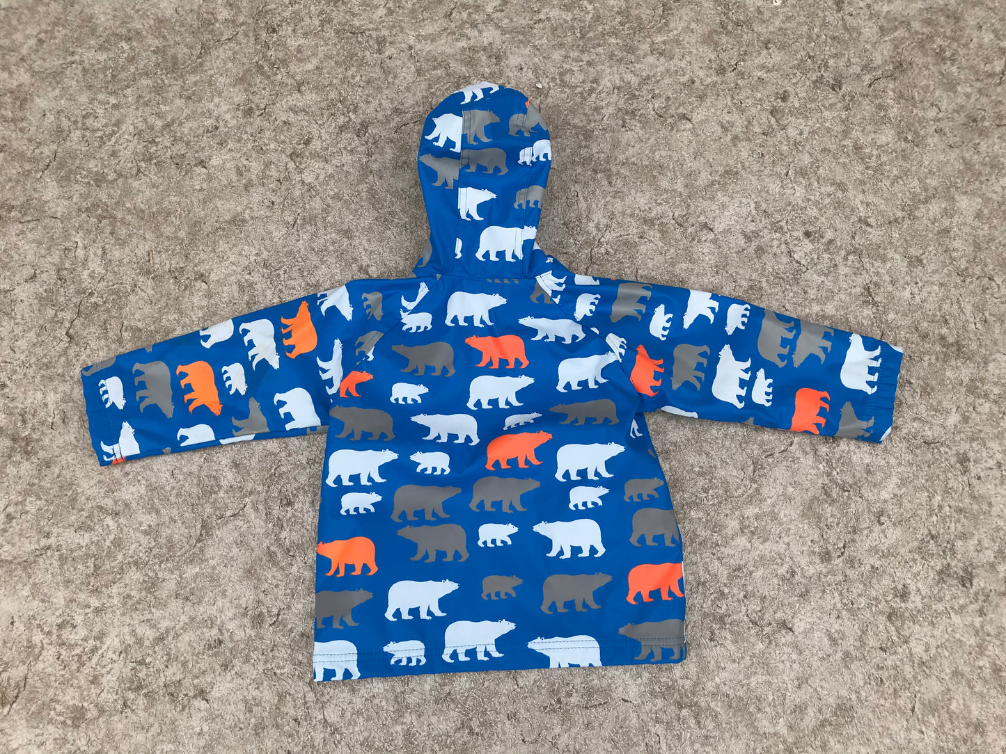 Rain Coat Child Size 3 Hatley Blue Orange Polar Bears Excellent