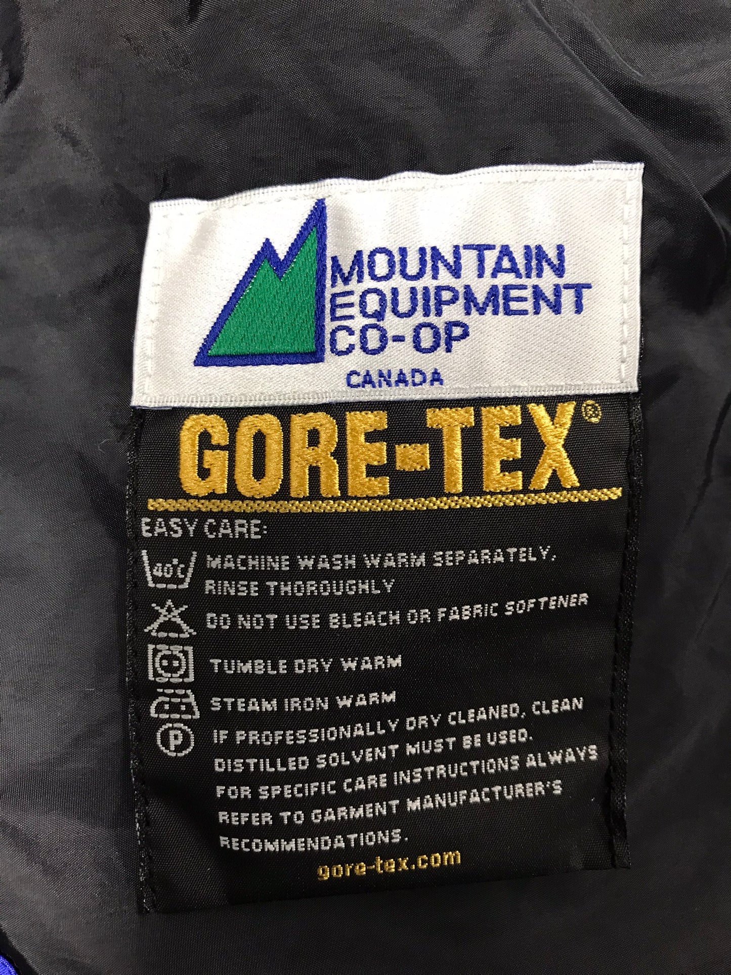 Rain Coat Men's Size Small MEC Gore-Tex Waterproof Bike With Reflectors As New Blue