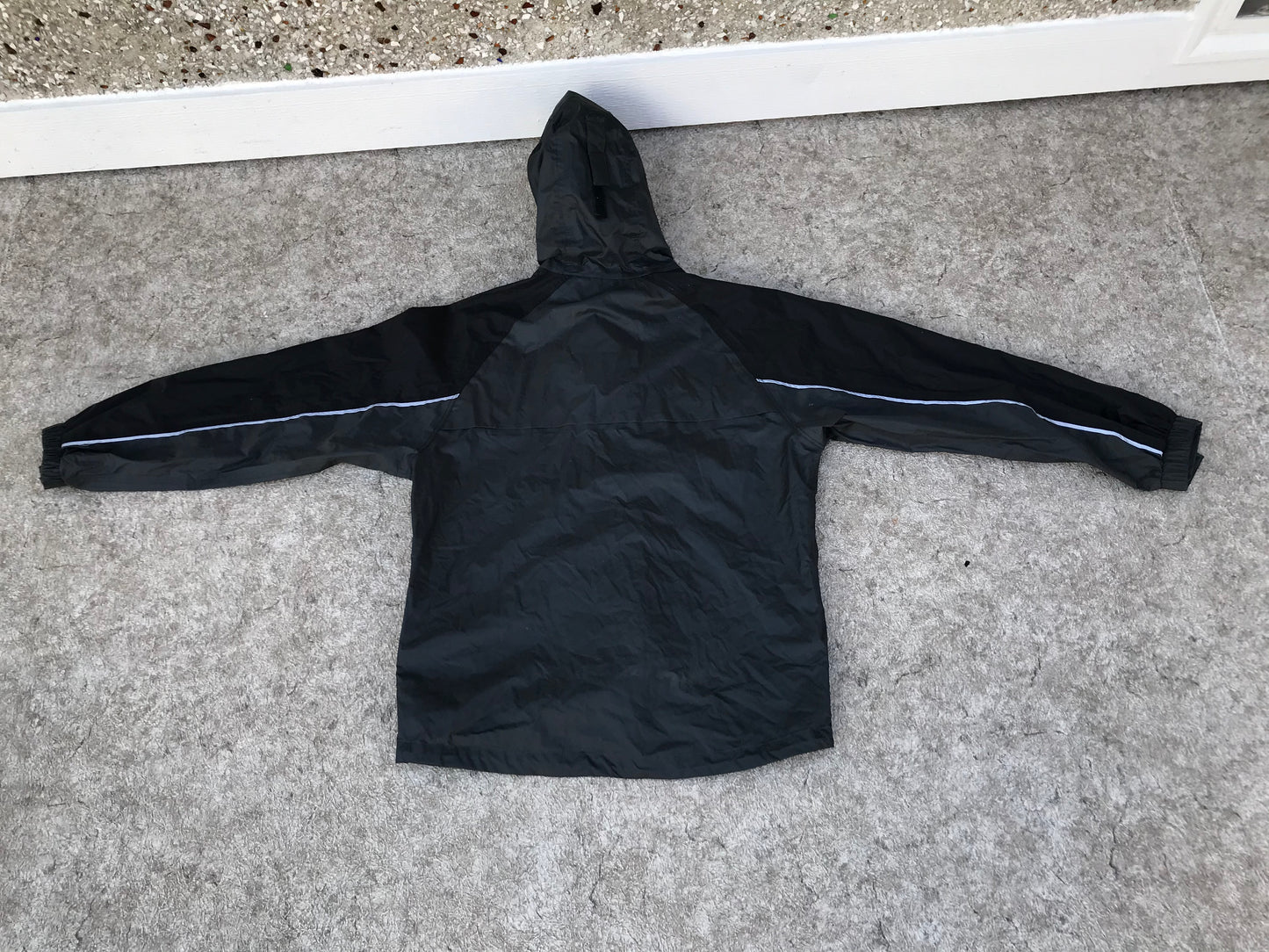 Rain Coat Men's Size Small Viking Black With Reflectors Waterproof NEW DEMO MODEL