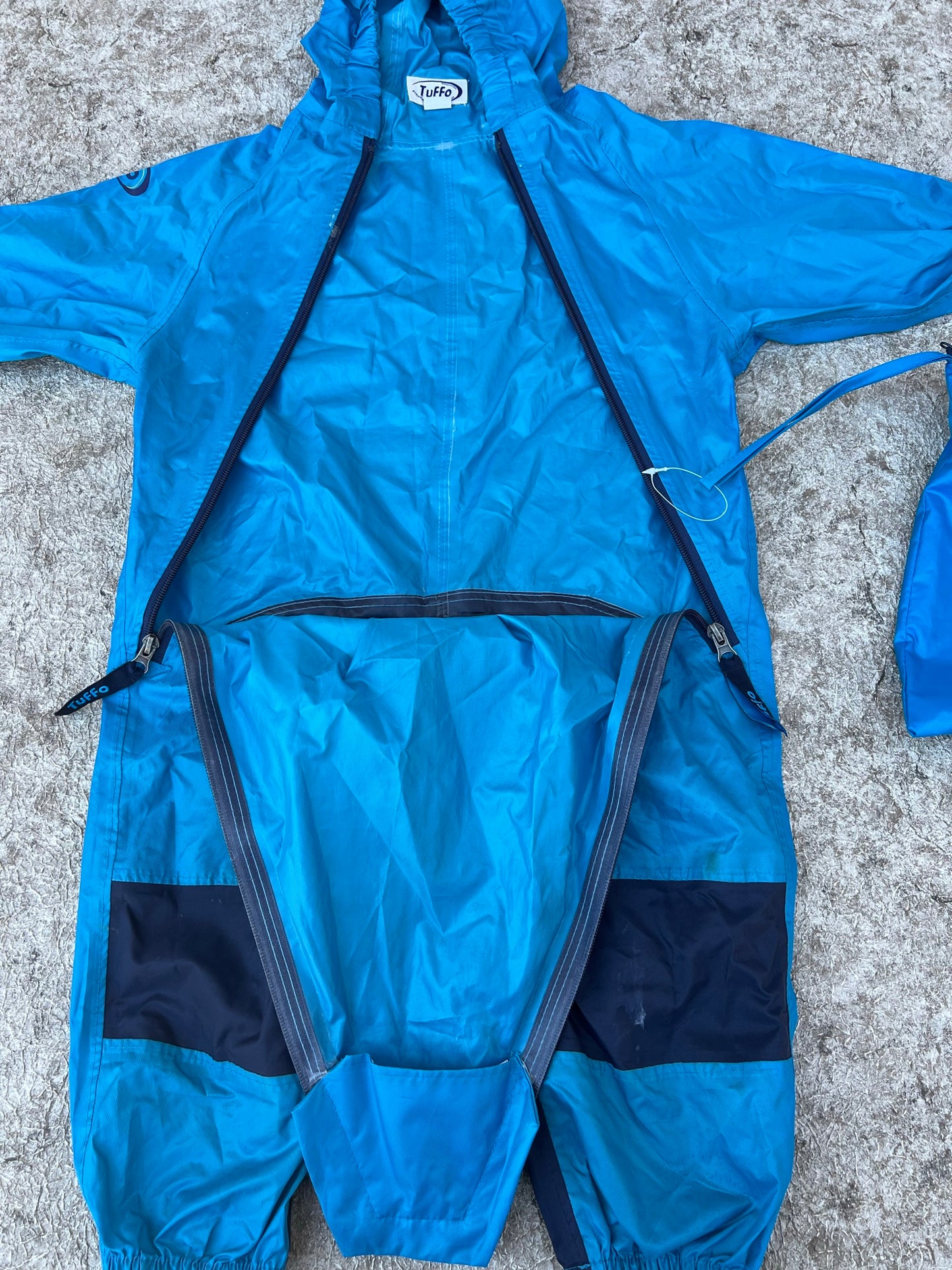 Rain Suit Child Size 18 Month Muddy Buddy Tuffo Pants Coat Blue With Bag