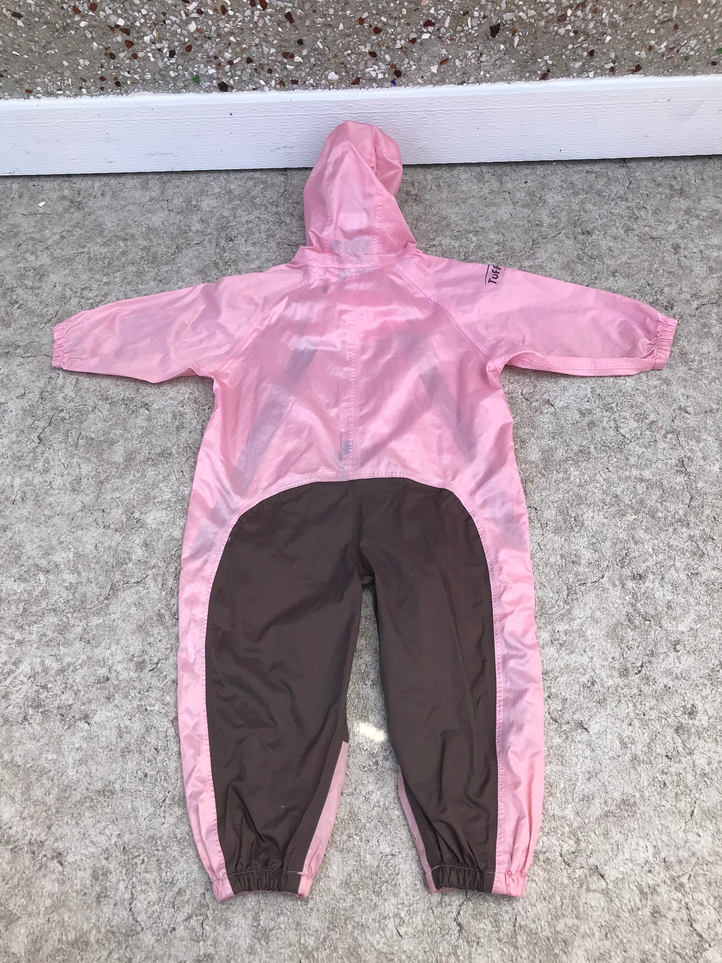 Rain Suit Child Size 4 Muddy Buddy Tuffo Pants Coat Pink Brown