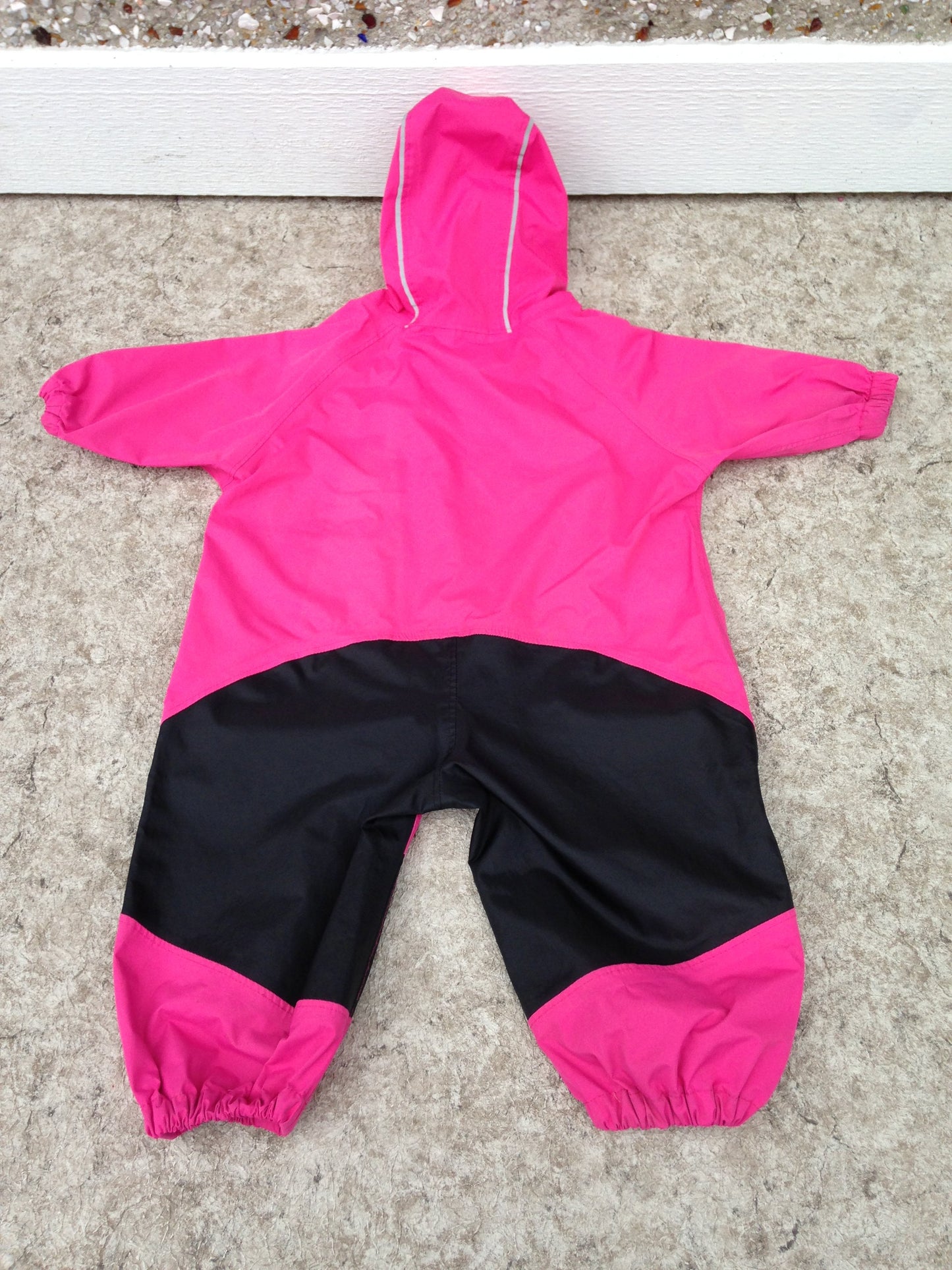 Rain Suit Size 12 Month Muddy Buddy Calikids Pants Coat Pink Black Minor Wear
