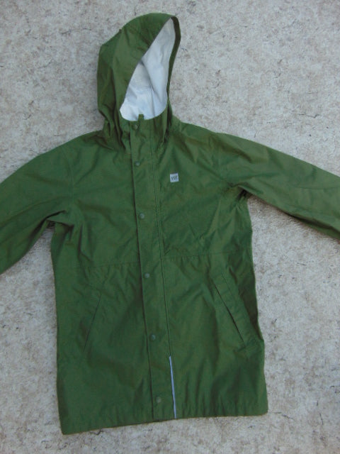 Rain Coat Child Size 12 MEC Olive Green Waterproof As New Excellent