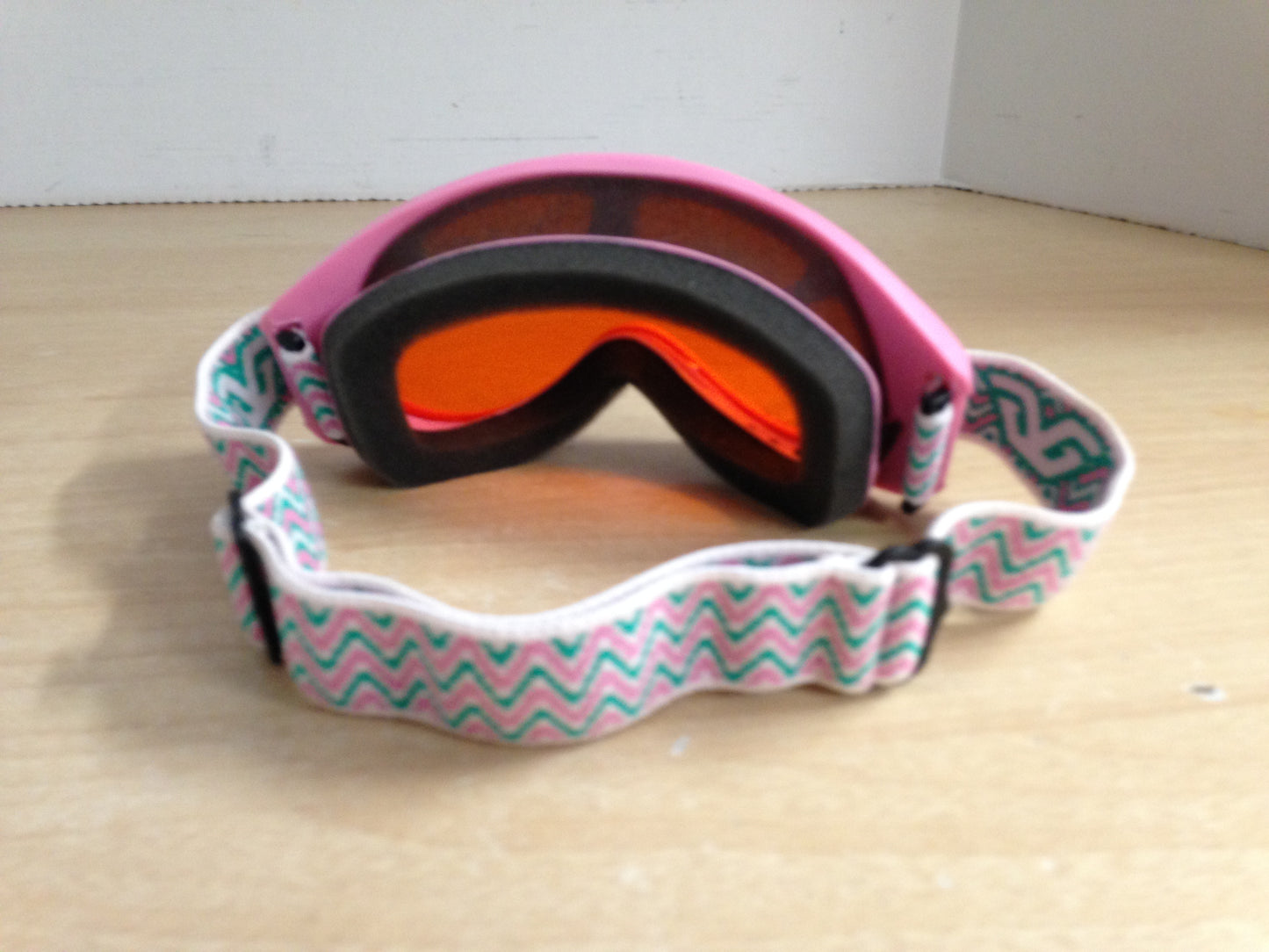 Ski Goggles Child Size Gordini Little G Pink Teal With Orange Lense