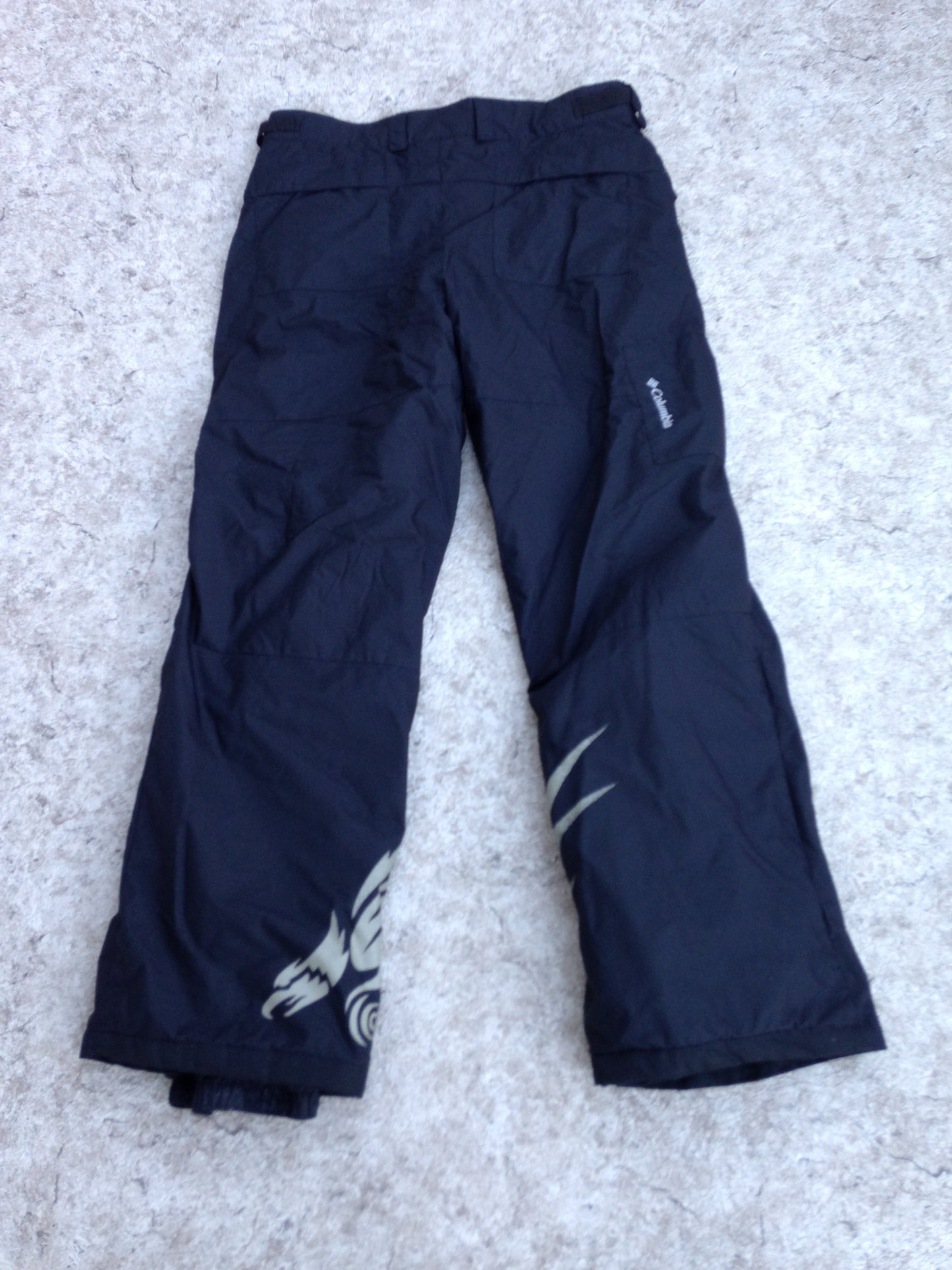Snow Pants Child Size 18-20 Youth Columbia Black Snowboarding Adjustable Waist New Demo Model