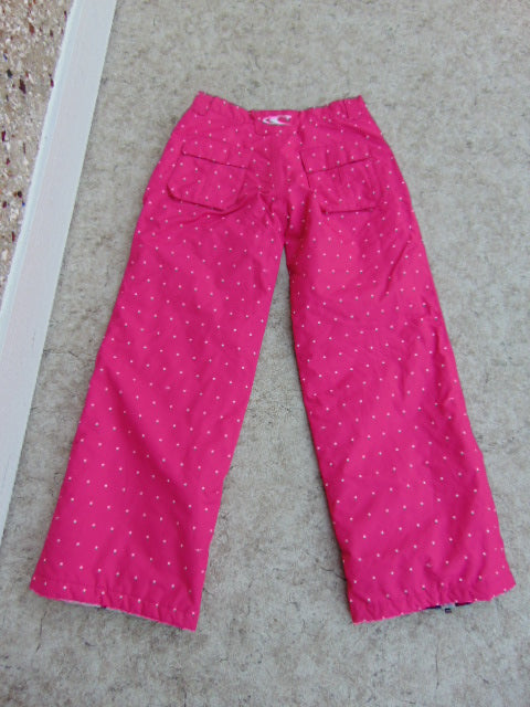 Snow Pants Child Size 12-14 Youth Oneill Pink With White Snow Dots Snowboarding New Demo Model