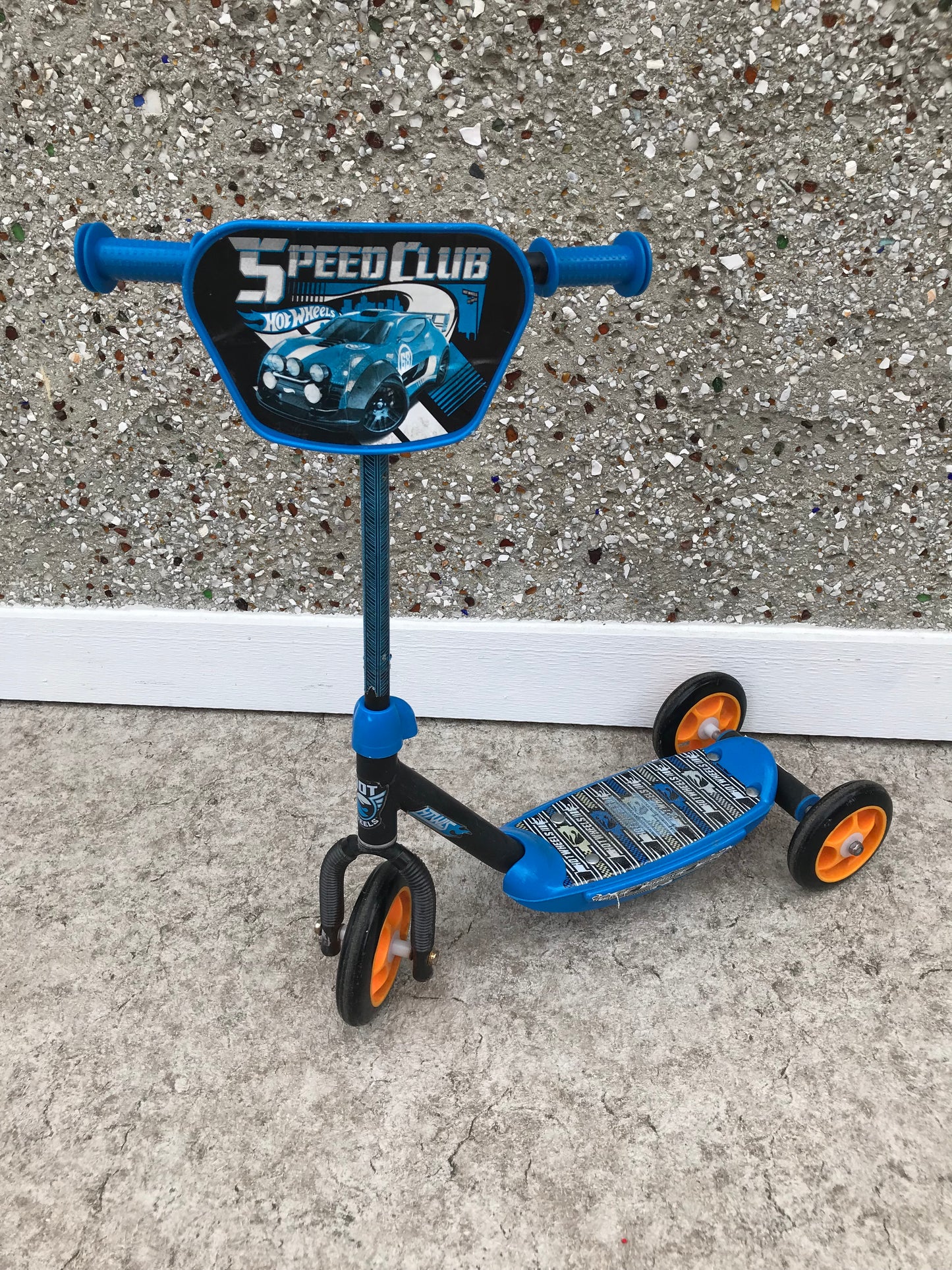 Scooter Child Size 4-7 Speed Racer 3 Wheels Blue Excellent