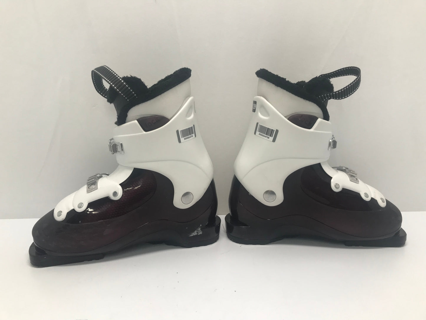 Ski Boots Mondo Size 21.5 Child Size 3-4 259 mm Salomon Plum Pink White Like New
