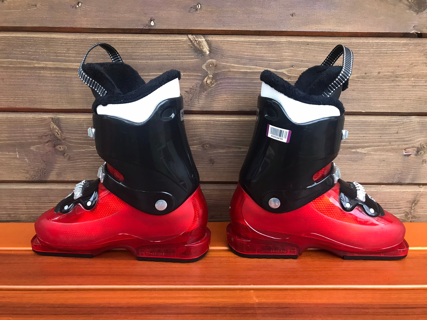 Ski Boots Mondo Size 23.0 Child Size 5-6 Size 13  276 mm Salomon Black Red White New Demo Model