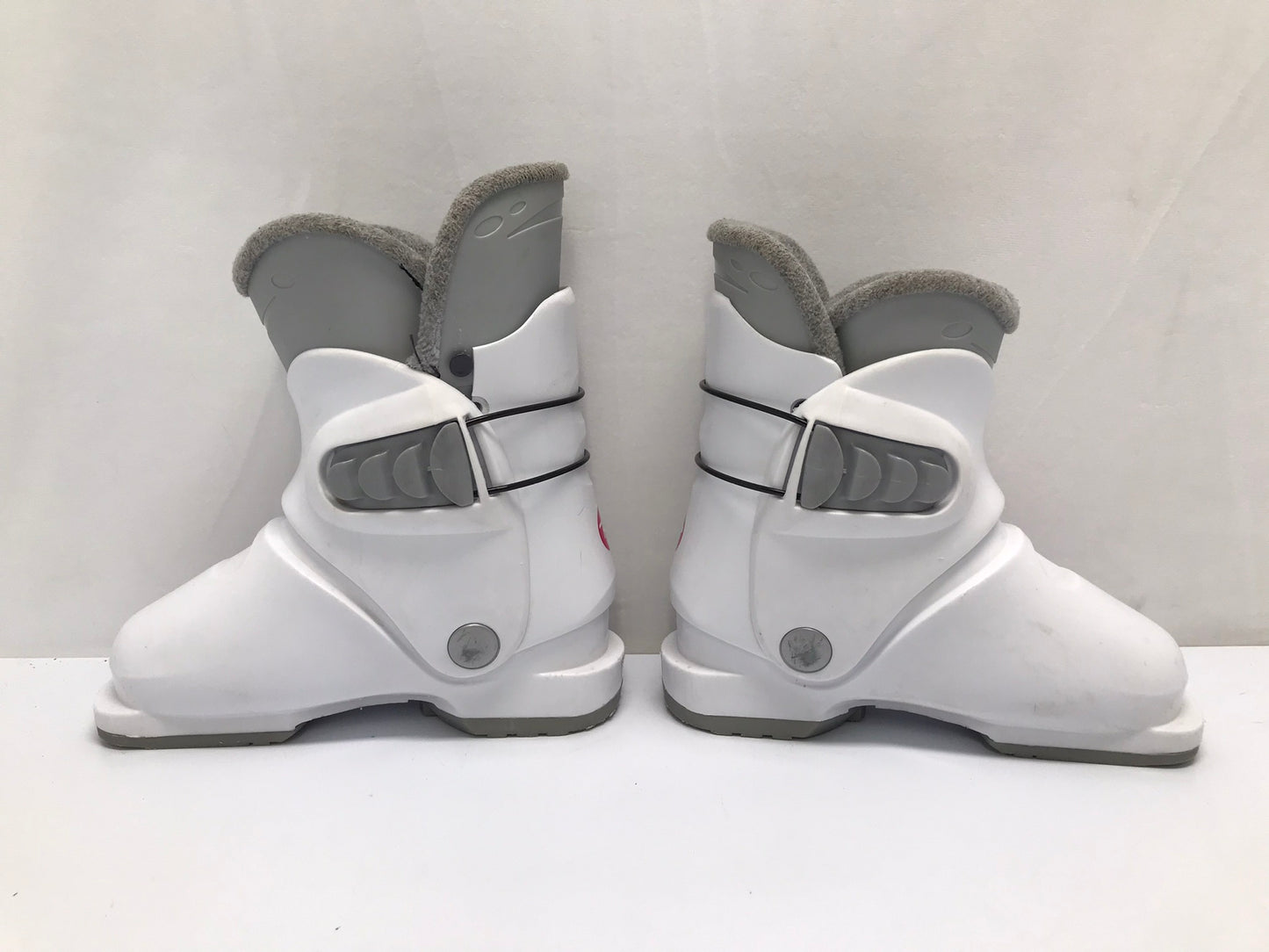 Ski Boots Mondo Size 18.5 Child Size 12.5 223 mm Rossignol White Pink Excellent