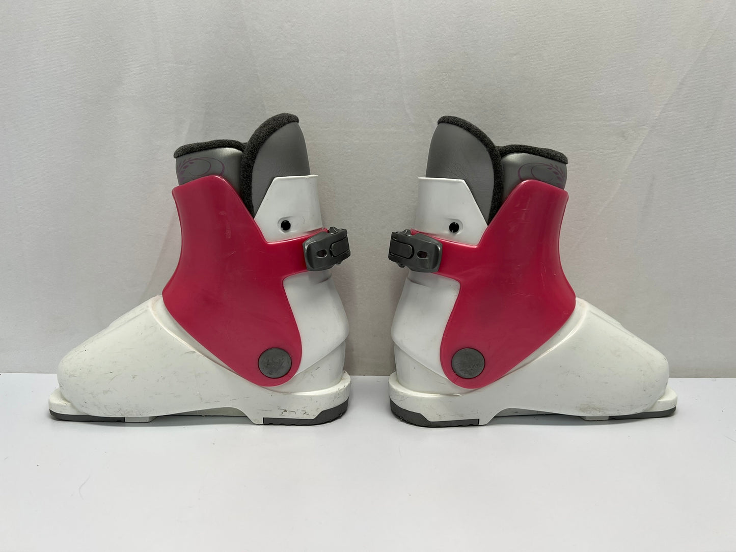 Ski Boots Mondo Size 19.0 Child Size 13 234 mm Tecno White Pink Excellent