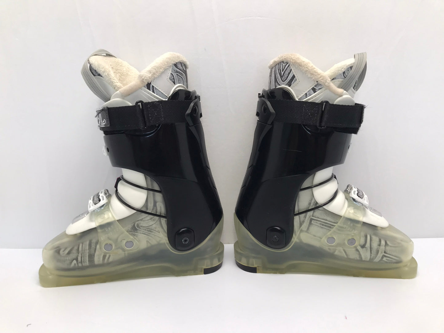 Ski Boots Mondo Size 23.0 Ladies Size 5.5 276 mm Dalbello Lotus Clear Black Pink Excellent