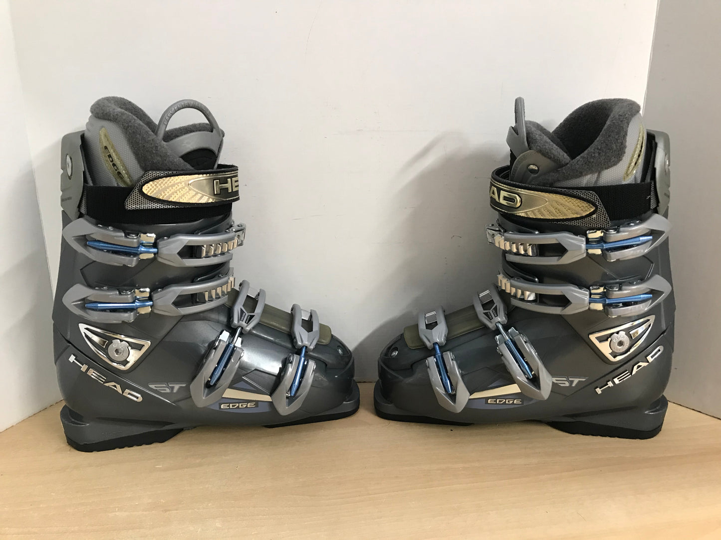 Ski Boots Mondo Size 25.0 Men's Size 7 Ladies Size 8 294 mm Head Grey Blue New Demo Model