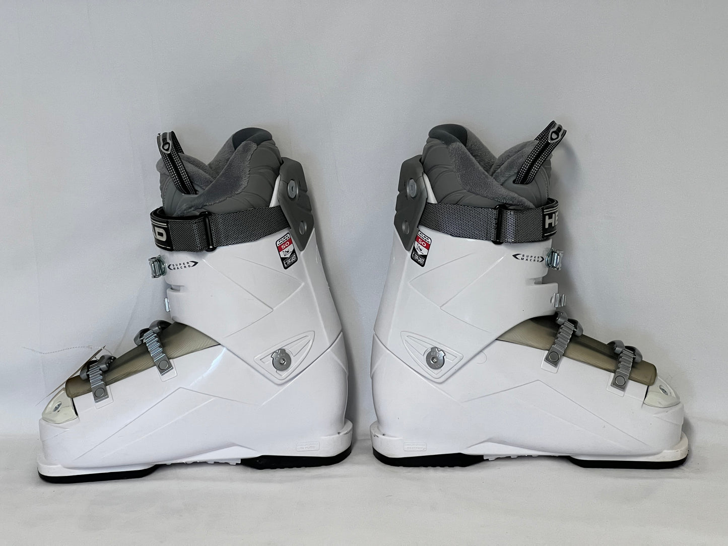 Ski Boots Mondo Size 26.5 Ladies Size 9.5 305 mm Head Edge HF Grey White Blue New Demo Model