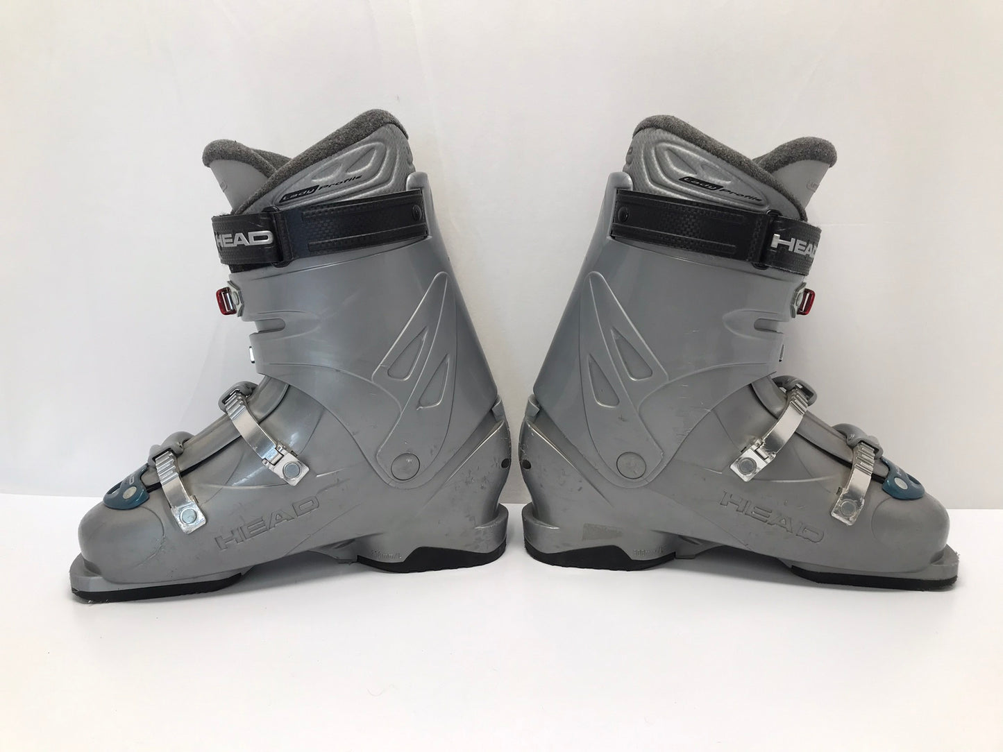Ski Boots Mondo Size 26.5 Ladies Size 9.5 308 mm Head Grey Excellent