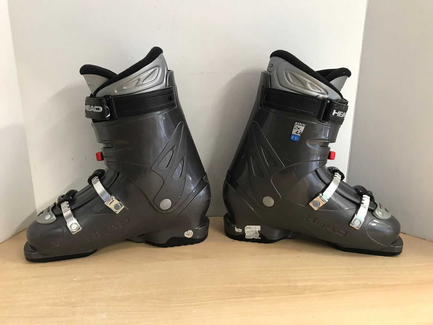 Ski Boots Mondo Size 26.5 Men's Size 7 Ladies Size 8 308 mm Head Ezon Grey Black Excellent