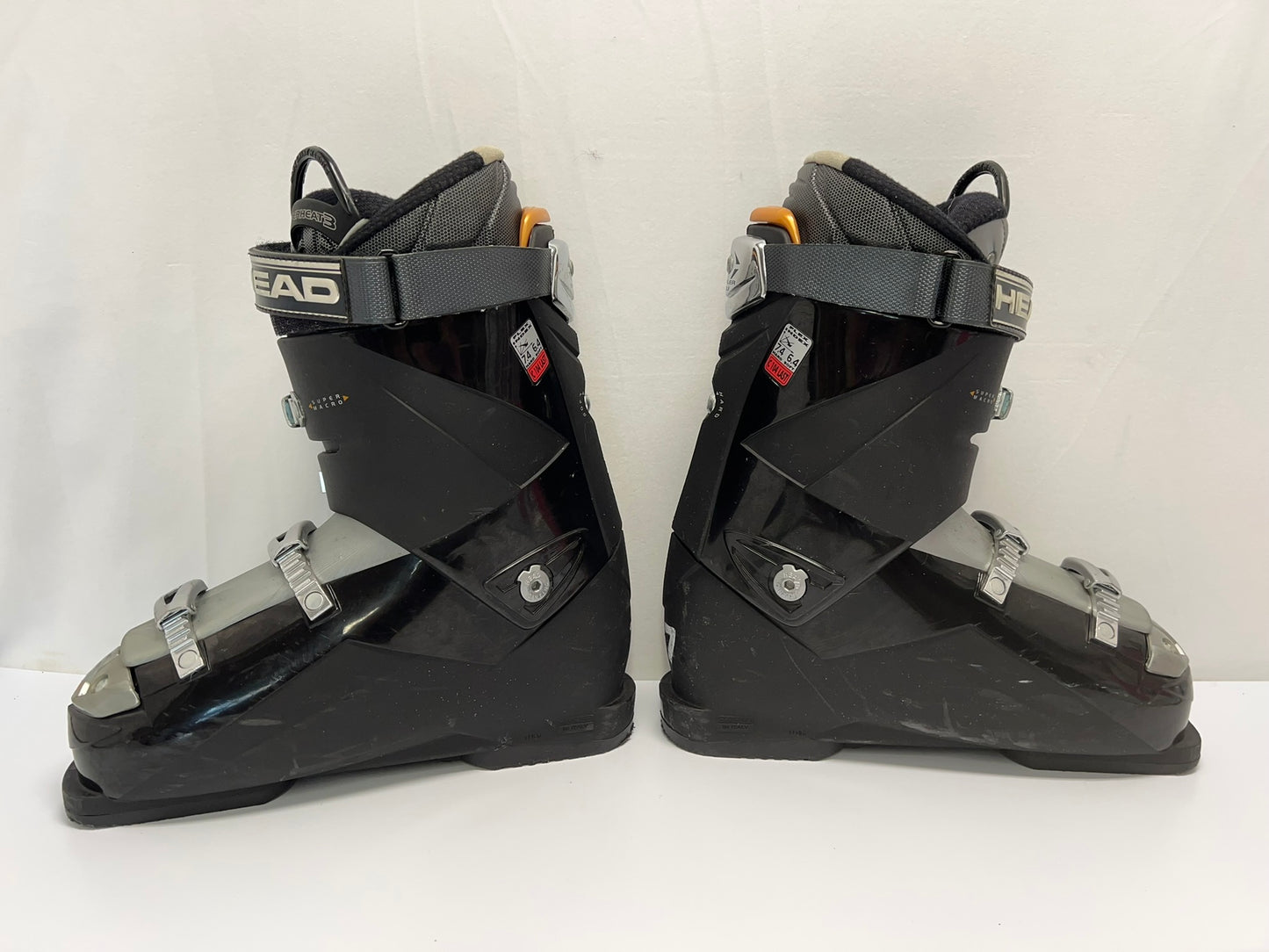 Ski Boots Mondo Size 27.5 Men's Size 9.5 Ladies Size 10.5 314 mm Head Black Grey and Bronze Excellent