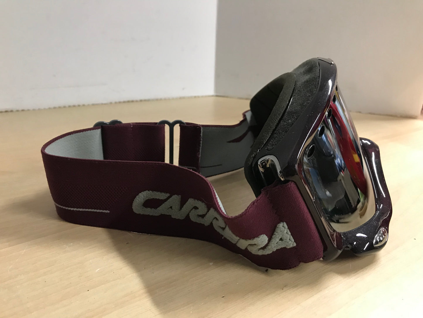 Ski Goggle Adult Size Large Carerra Purple Glitter Mirrored Lense Excellent